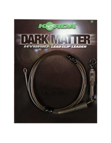 Korda Dark Matter Ring Swivel Leader (Weed 1m/40Lb/18,1kg)