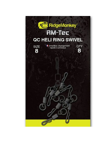 RidgeMonkey RM-Tec QC Heli Ring Swivel Nº 8