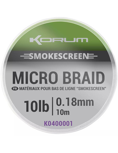 Korum Smokescreen Micro Braid 20lb 0.25mm 10m