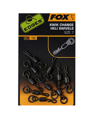 Fox Edges Kwik Change Heli Swivels Size 7 x 10