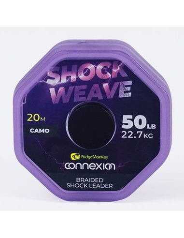 RidgeMonkey Connexion Shock Weave Braided Shock Leader 50lb