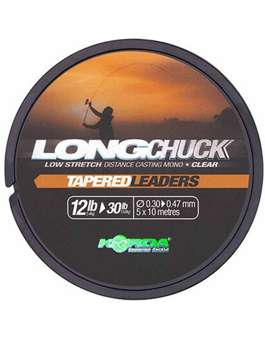 Korda Long Chuck Clear Tapered Leaders 12-30lb / 0.30-0.47mm