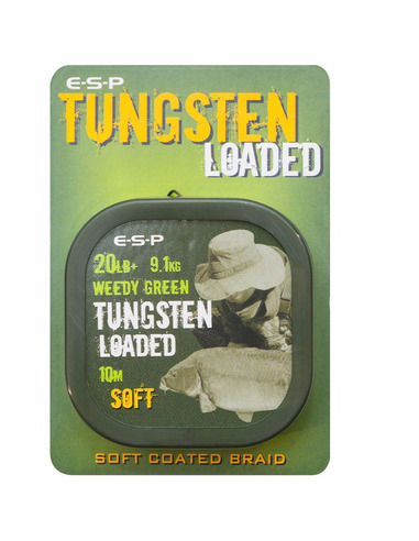 ESP Tungsten Loaded Coated Braid Soft 20lb 9.1kg  Weedy Green