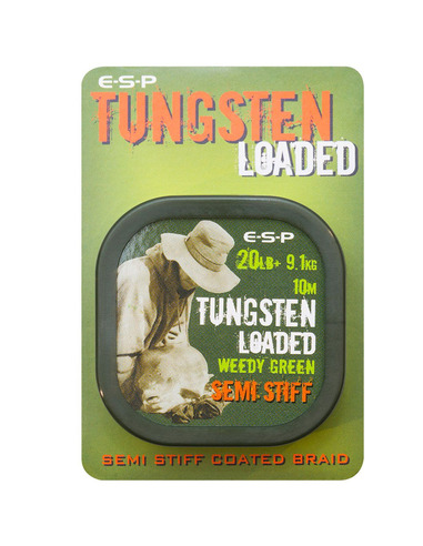 ESP Tungsten Loaded Coated Braid Semi Stiff 20lb 9.1kg Weedy Green