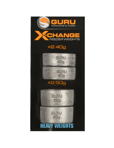 Guru X-Change Distance Feeder Weights 2 X 40g y 2 X 50g
