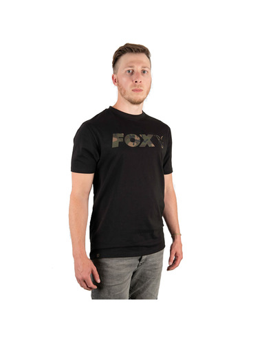 Fox Black Camo Print T Shirt (Size 2XL)