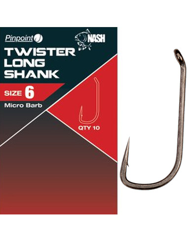 Nash Pinpoint Twister Long Shank Micro Barbed Size 1