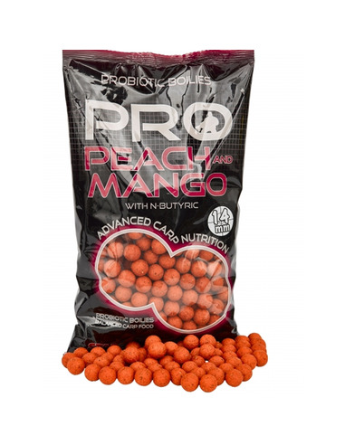 Starbaits Boilies Probiotic Peach & Mango 14mm 1kg