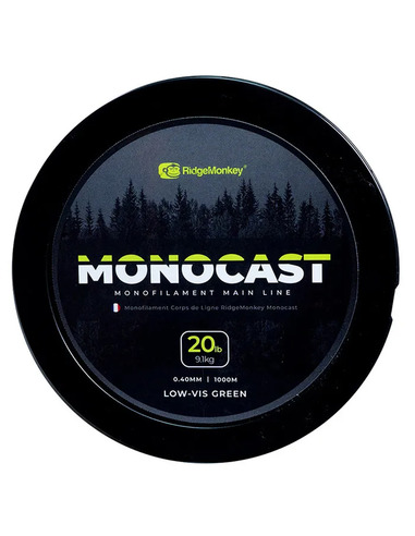 RidgeMonkey MonoCast Mono Green 20lb 0.40mm 1000mtr