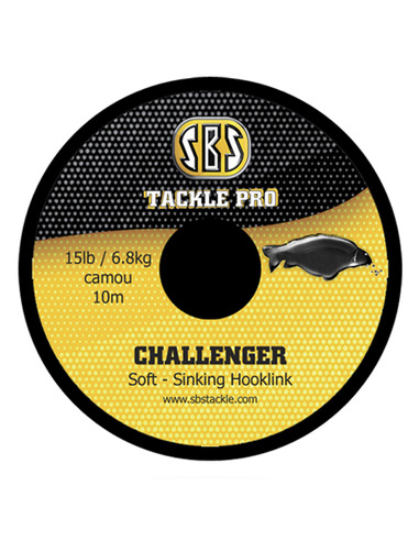 SBS Challenger Soft Sinking Hooklink 25lb Camou (10mtr)
