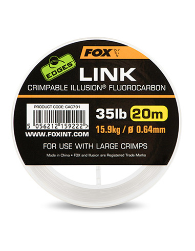 Fox Edges Link Crimpable Illusion Fluorocarbon 0.64mm/35lb (20m)
