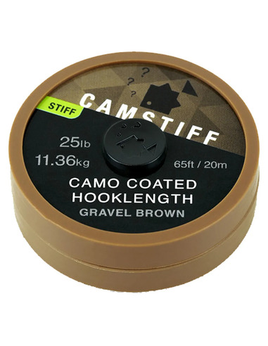 Thinking Anglers Camstiff Hooklength Camo Gravel Brown 25lb
