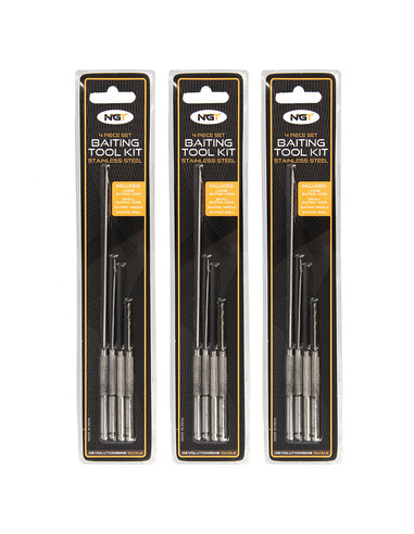 NGT Stainless 4pc Baiting Needle Set
