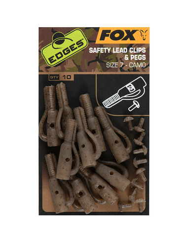 Fox Edges Camo Lead Clip & Pegs Nº7 x10