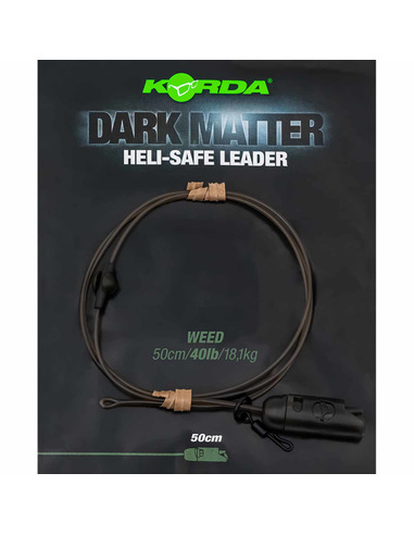 Korda Dark Matter Leader Heli Safe Weed 40lb 50cm
