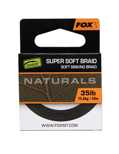 Fox Edges Naturals Soft Braid Hooklength 35lb/15,80kg 20m