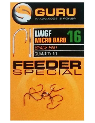 Guru Feeder Special Hook Size 16 (Barbed/Spade)