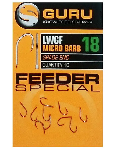 Guru Feeder Special Hook Size 18 (Barbed/Spade)