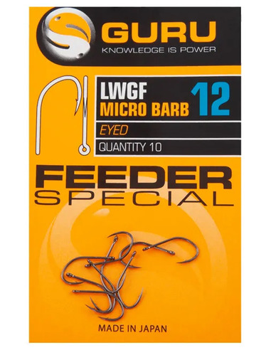 Guru Feeder Special Hook Size 12 (Barbed/Eyed)