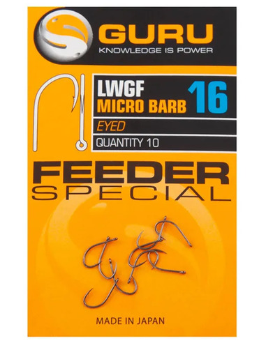 Guru Feeder Special Hook Size 16 (Barbed/Eyed)