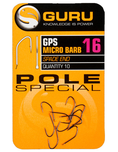 Guru Pole Special Hook Size 16 (Barbed/Spade)