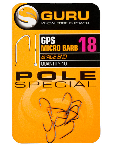 Guru Pole Special Hook Size 18 (Barbed/Spade)