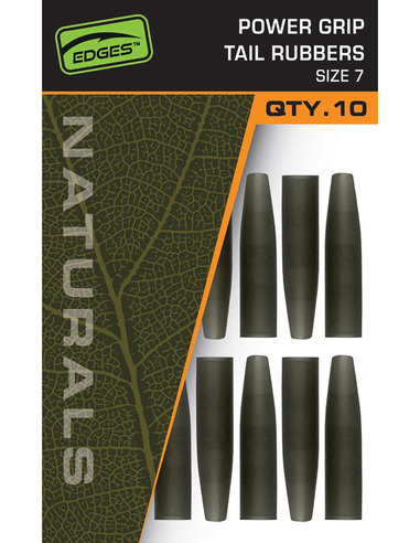Fox Edges Naturals Power Grip Tail Rubbers Nº7 x10