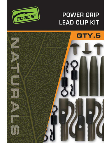 Fox Edges Naturals Power Grip Lead Clip Kit x5