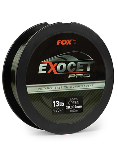 Fox Exocet Pro Monofilament Lo-Vis Green 0.309mm 13lb/ 5.90kg (1000m)