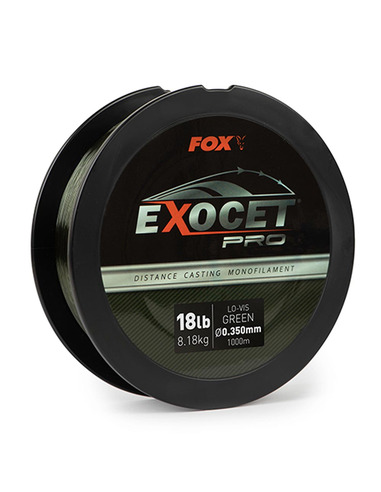 Fox Exocet Pro Monofilament Lo-Vis Green 0.350mm 18lb/ 8.18kg (1000m)
