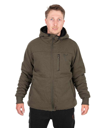 Fox Collection Sherpa Jacket Green & Black (Size S)