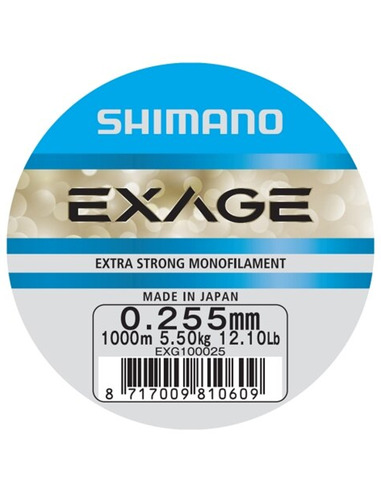 Shimano Mainline Linea Exage 1000m 0.255mm 5.5kg Steel grey