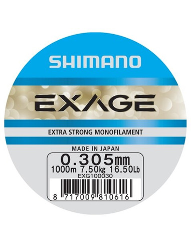 Shimano Mainline Linea Exage 1000m 0.305mm 7.5kg Steel grey