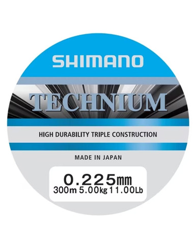 Shimano Mainline Linea Technium 300m 0.225mm 5.0kg grey
