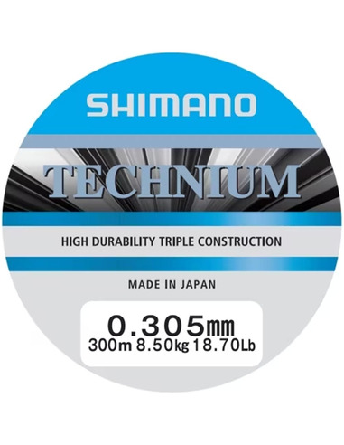 Shimano Mainline Linea Technium 300m 0.305mm 8.5kg grey
