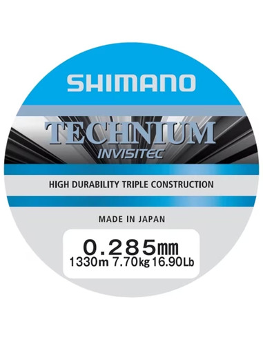 Shimano Mainline Linea Technium Invisitec 1330m 0.285mm 7.7kg grey