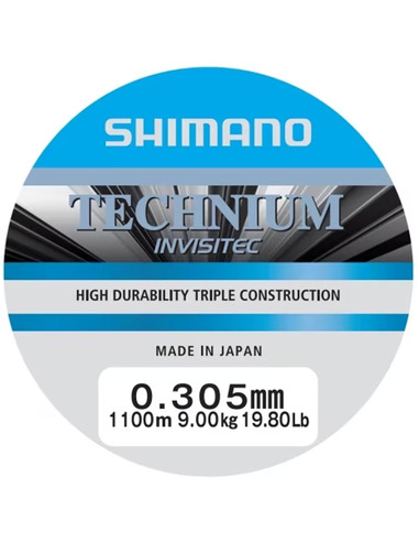 Shimano Mainline Linea Technium Invisitec 1100m 0.305mm 9.0kg grey