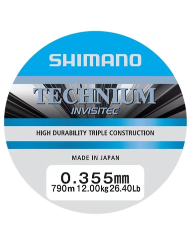 Shimano Mainline Linea Technium Invisitec 790m 0.355mm 12.0kg grey