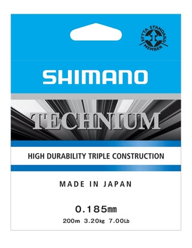 Shimano Mainline Linea Technium 200m 0.185mm 3.2kg grey