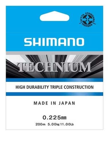 Shimano Mainline Linea Technium 200m 0.225mm 5.0kg grey