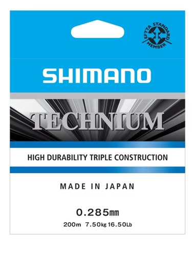 Shimano Mainline Linea Technium 0,285mm 7,5kg 200m grey