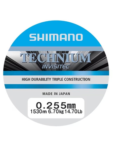 Shimano Mainline Linea Technium Invisitec 1371m 0.255mm 6.7kg grey