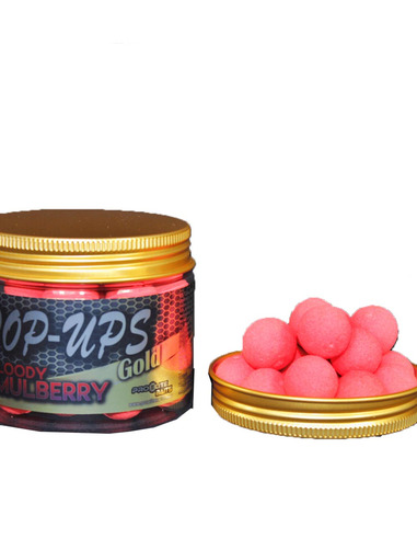 Pro Elite Baits Bloody Mulberry Gold Natural Pop Ups Rosa 14mm