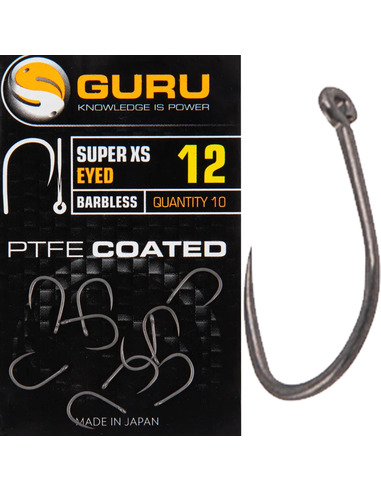 Guru Super XS Hook Size 10 (Barbless/Eyed)