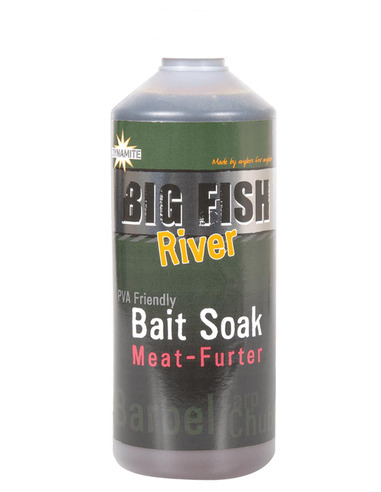 Dynamite Baits Big Fish River Bait Soak Meat-Furter 500ml