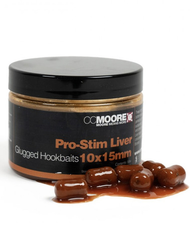 CC Moore Pro-Stim Liver Glugged Hookbaits 10x15mm