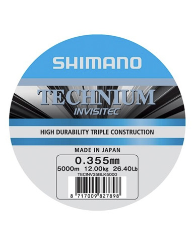Shimano Mainline Linea Technium Invisitec Grey 5000m 0.355mm 12.0kg