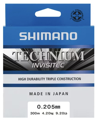 Shimano Mainline Linea Technium Invisitec 300m 0.205mm 4.2kg grey