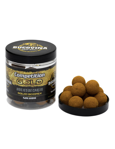 Bucovina Baits Boilies Competition Gold 16-20mm 150gr (Squid & Scopex)